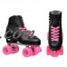 Epic Classic Black and Pink Quad Roller Skates   556059652